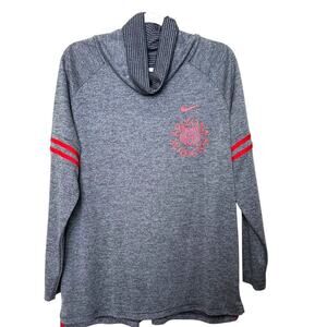 Nike Arizona Wildcat Long Sleeve Funnel Neck Top Heathered Navy‎ Women XL